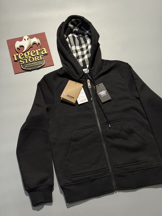 Кофта зип худи Burberry Cotton Blend Zip Hoodie барбери old money
