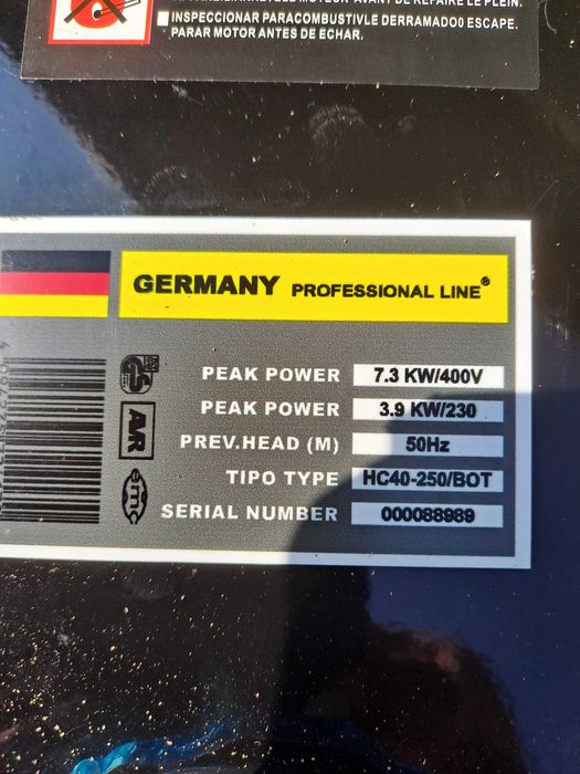 Sprzedam nowy agregat prądotwórczy Harzdlin model H5900DV7