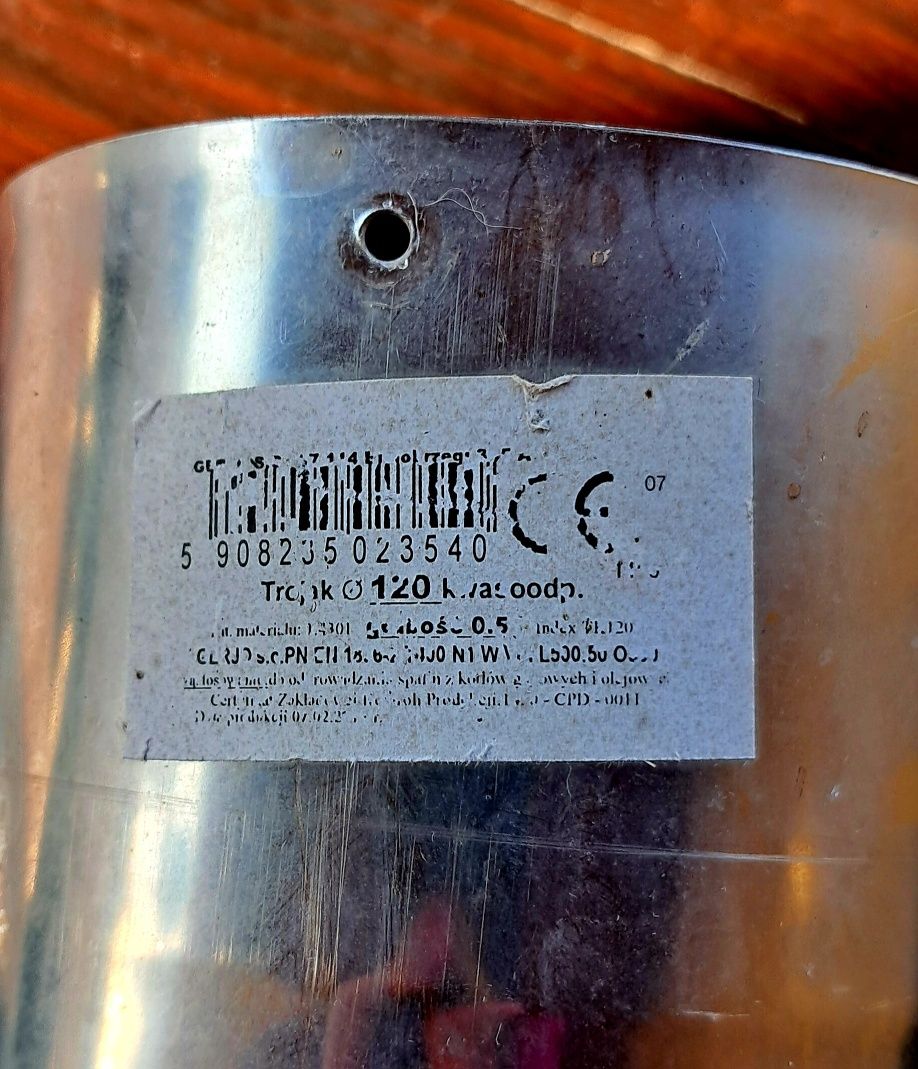 Trójnik kwasoodporny 120 mm kąt prosty