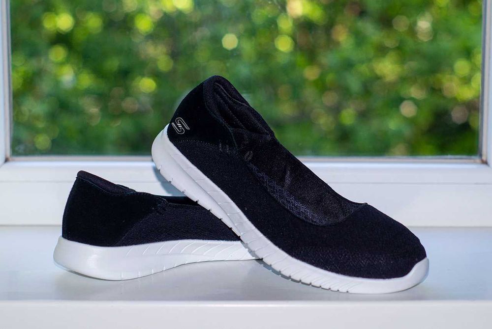 ‼️Сліпони, снікерси Skechers Air Flex 23628TX BKW Black 40 р оригінал