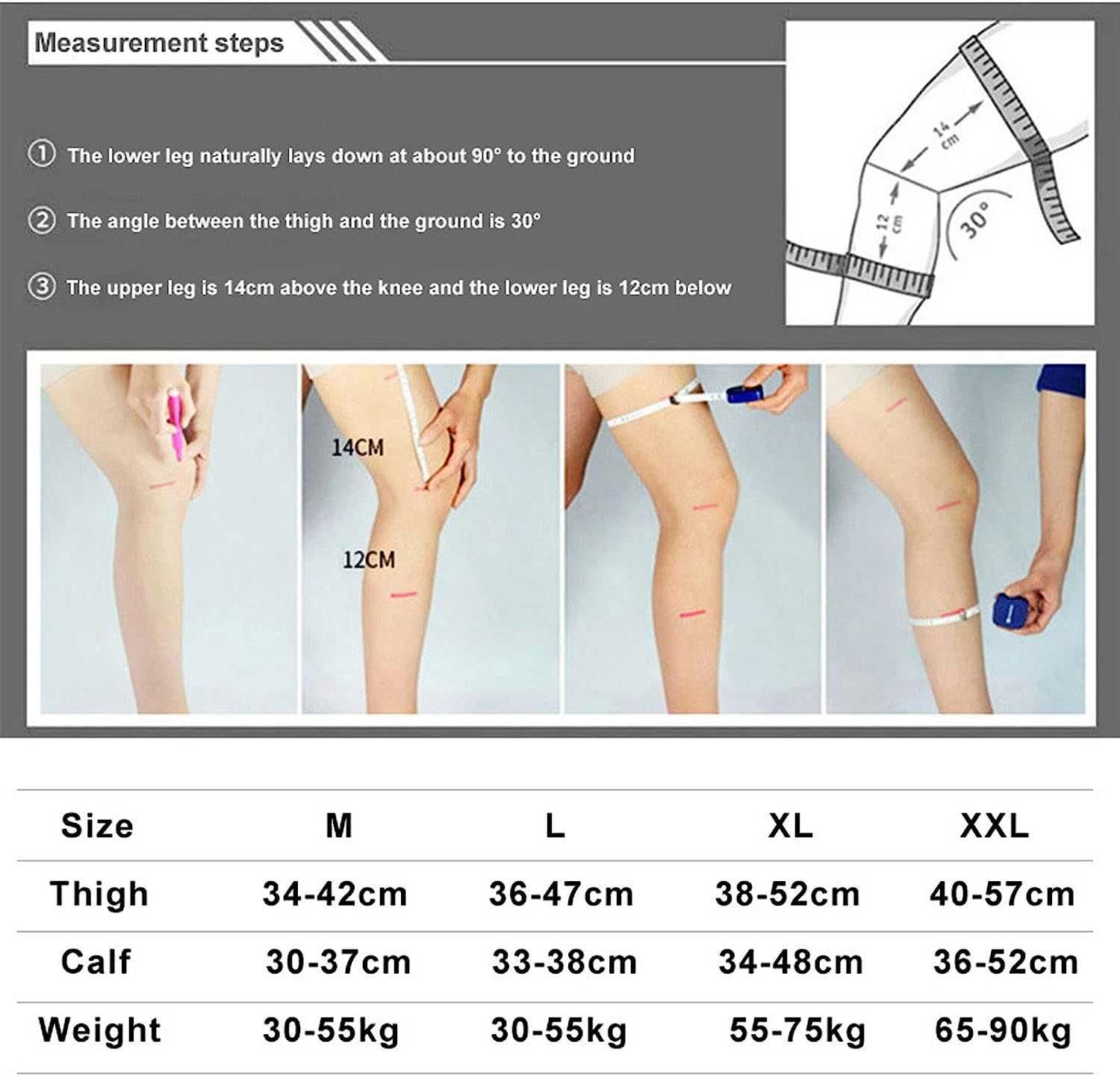 XAMIO Stabilizator Kolana Z Regulowanymi Paskami