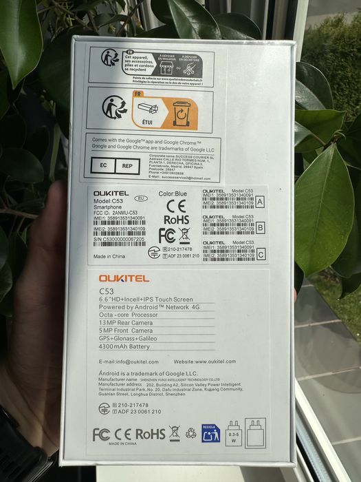 Telefon Oukitel C53 8/64gb Blue/Niebieski Android 14, bateria 4300mAh