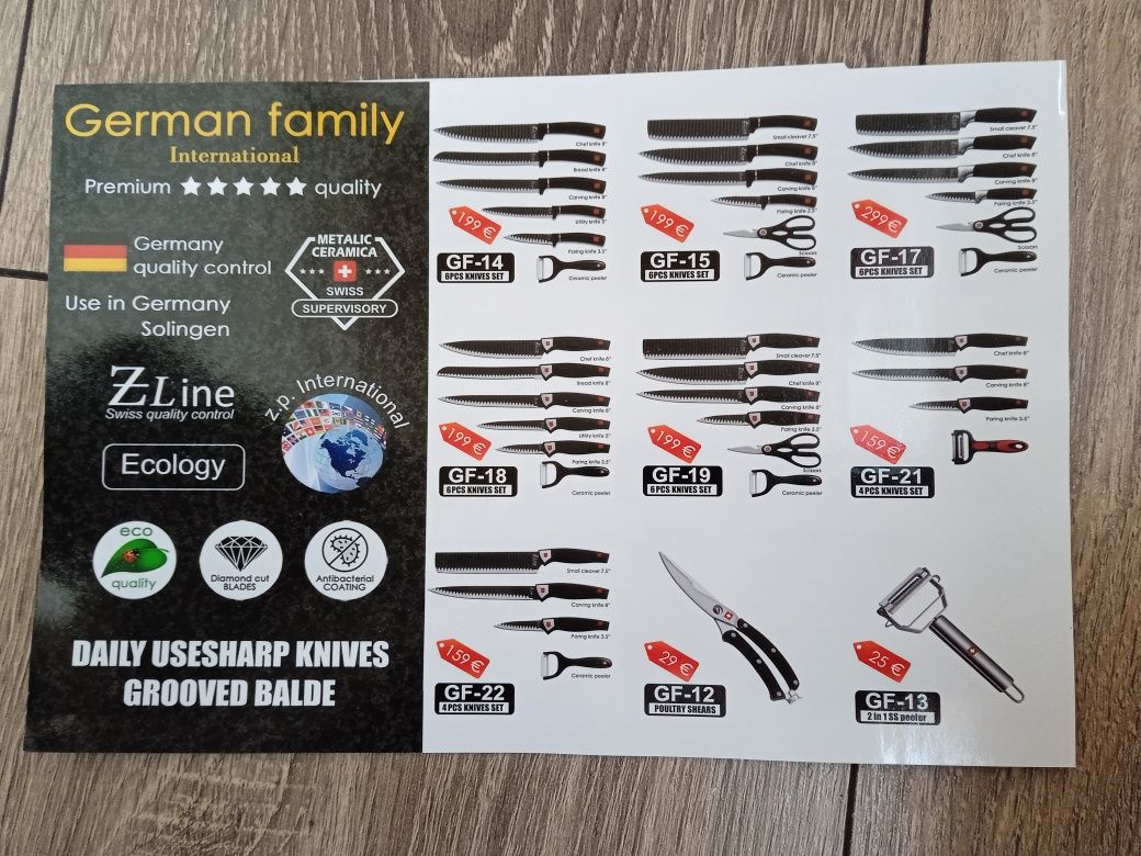 Набір ножів German family GF-18