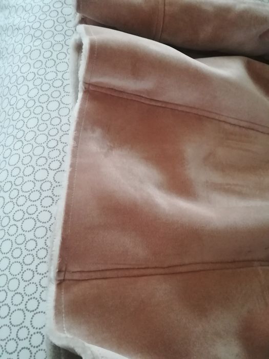 Casaco rosa com pêlo