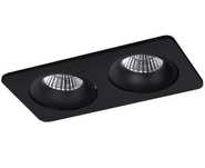3x DOBAC Arya Double Heads Black 2x 8W 4000K lampa wpuszczana czarna