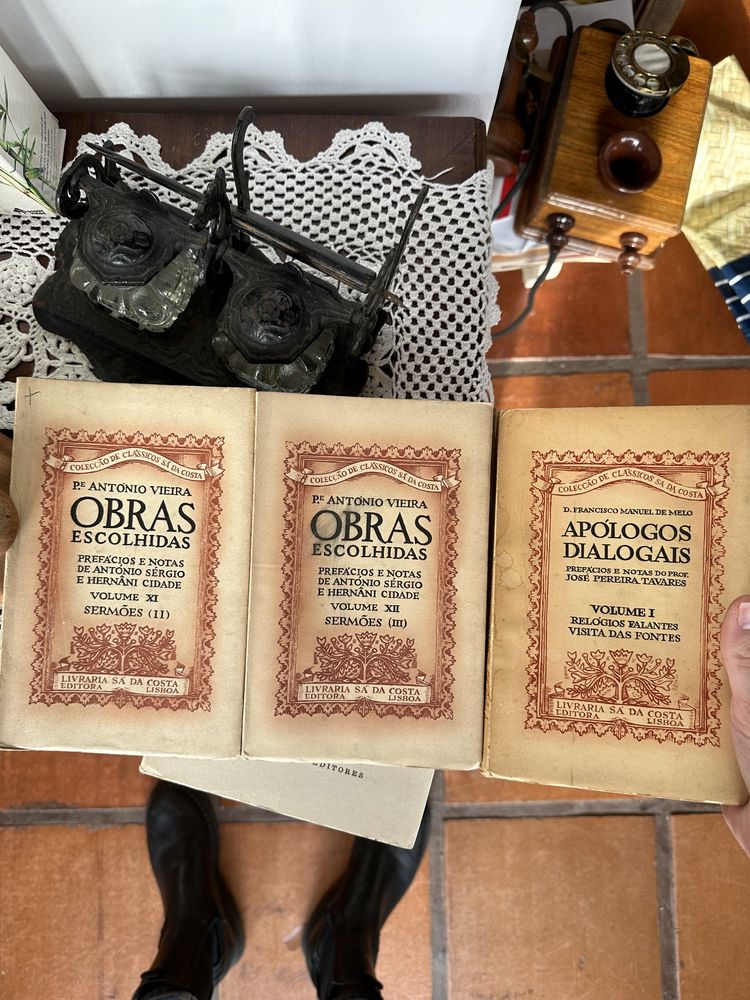 Lote livros coleção clássicos Sá Costa. Padre António Vieira, frei Luís Sousa, Gil Vicente, Luís António verney