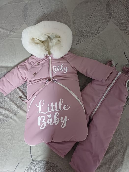 Зимовий дитячий комбінезон-трансформер 3в1 на овчині