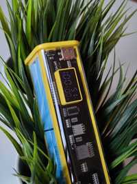 Powerbank TechPower 85Wh, 28 800mAh PD25W LCD żółty +kabel USB-C 100W