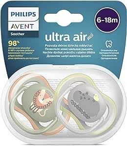 Philips Avent Ultra Air 0% BPA Smoczki dla niemowląt 6-18 miesięcy