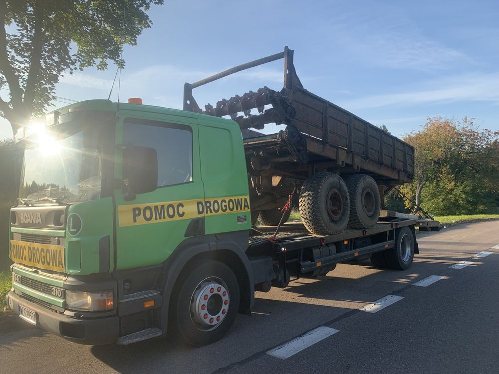 TRANSPORT maszyn ciągników ładowarek teleskopowych przyczep LAWETA 10