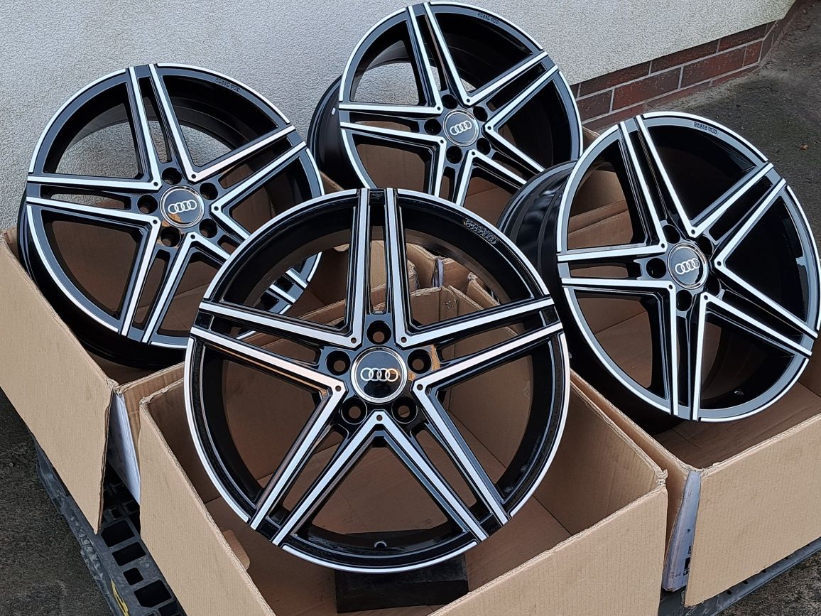 Alufelgi 18 AUDI 5x112 A4 B7 B8 B9 A6 C6 C7 C8 Q5 TT ET35 Czarne DM4