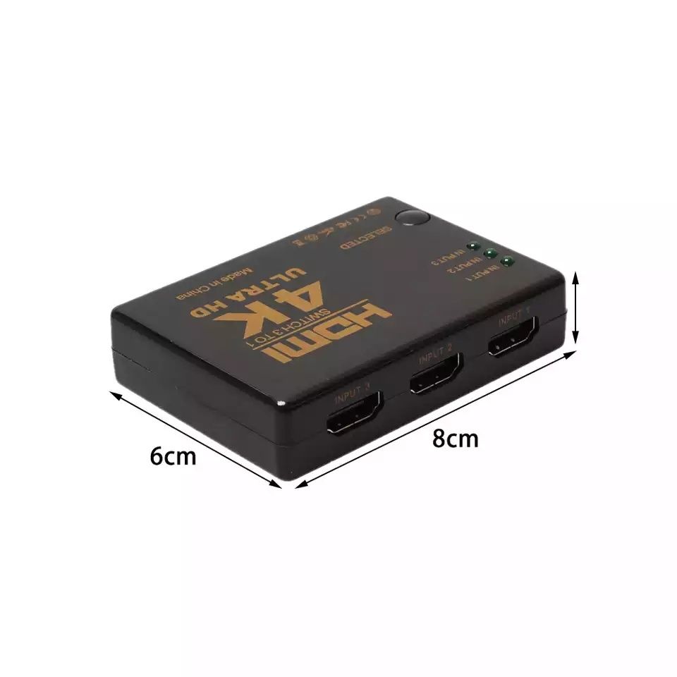 Разветвитель кабеля HDMI 4K. видео переключатель, адаптер, 3 входа, IR