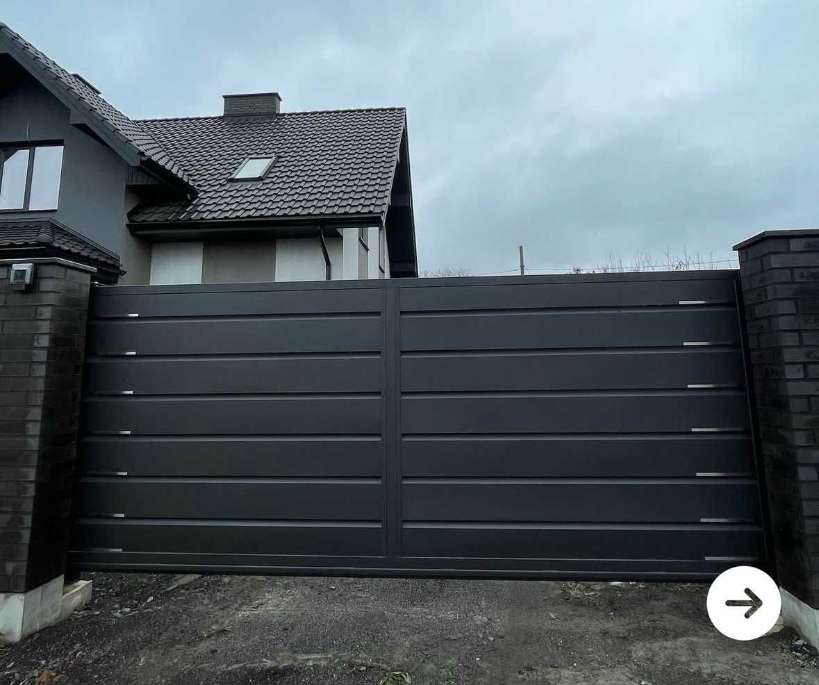 Паркани З ПРОФНАСТИЛУ під ключ відкатні РАЧНО ворота розпашні забори