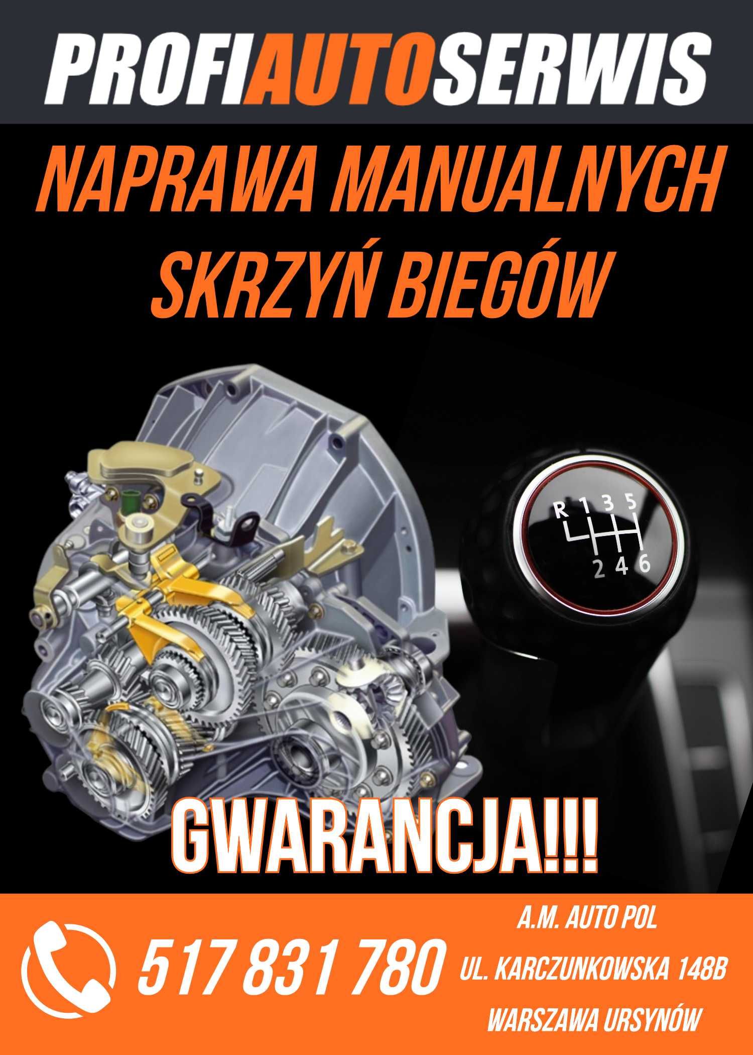 serwis regeneracja naprawa manualnych skrzyń biegów Warszawa