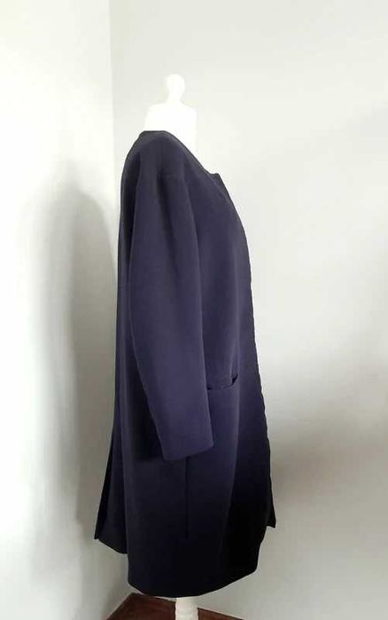 Boho navy granatowy płaszcz H&M