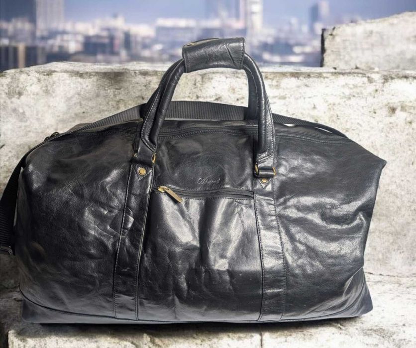 Сумка чоловіча велика ASHWOOD. Натуральна шкіра.