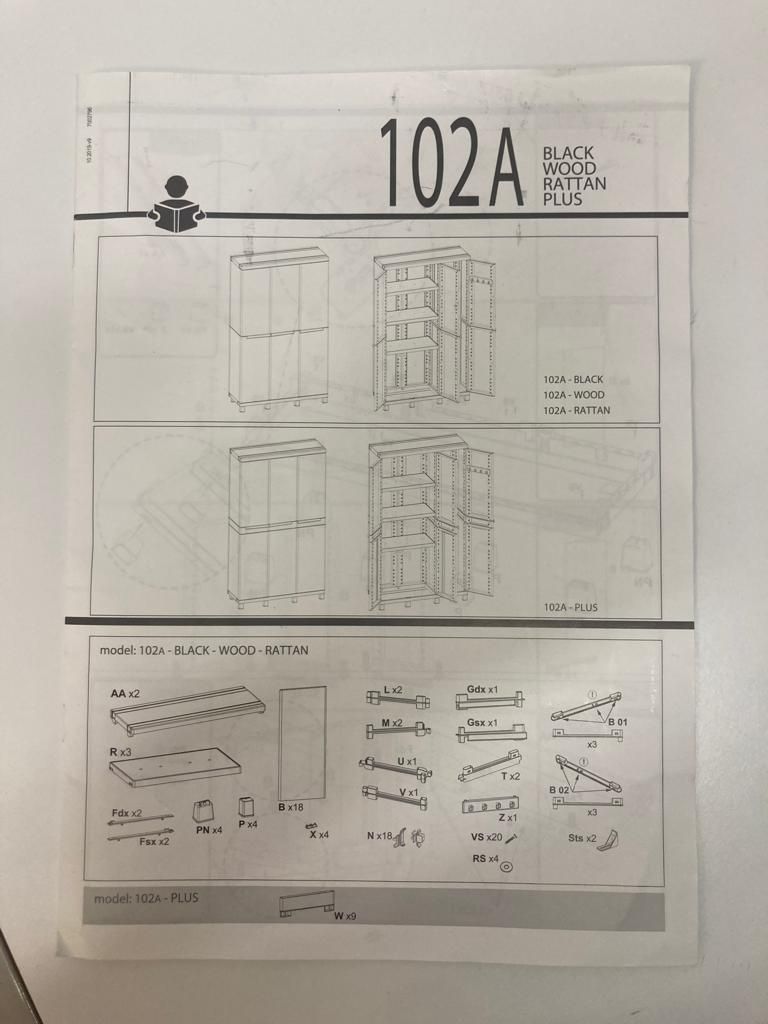 TERRY szafa szafka zewnętrzna 3-drzwiowa 102X39X172 3-regulowane półki