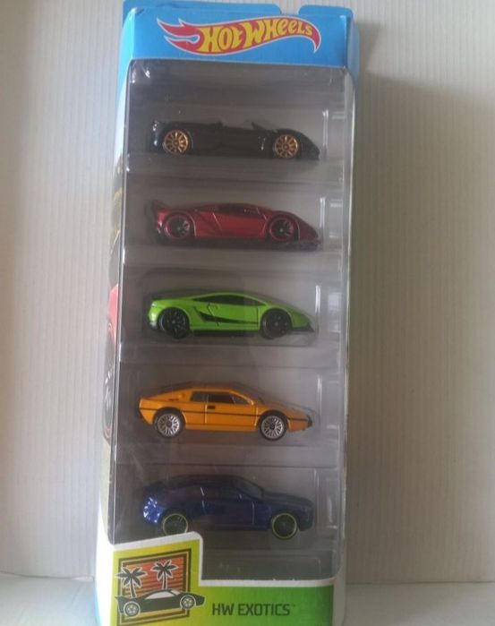 Pack 5 miniaturas hot wheels