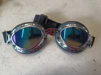 Gogle okulary motocyklowe weteran german retro chrom