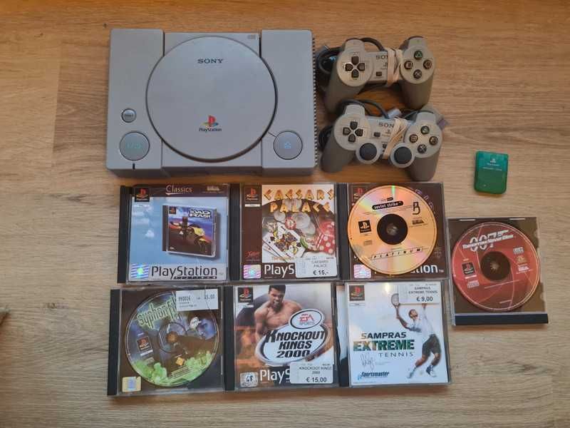 Playstation 1 stan BDB 100% sprawna 7gier 2pady Sony karta  Ps1 psx
