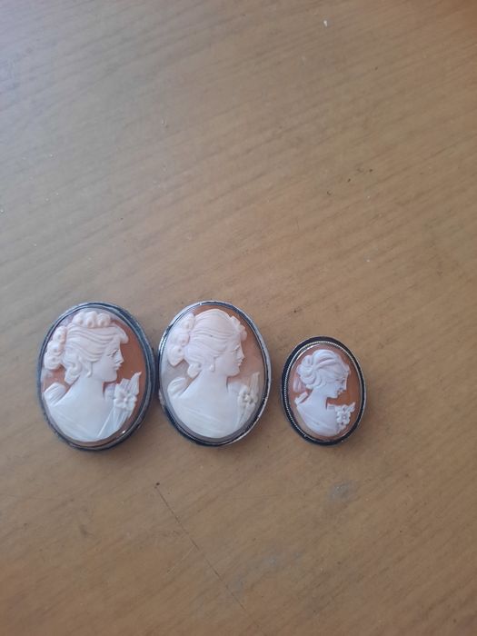 Брошка камея Італія 925п.