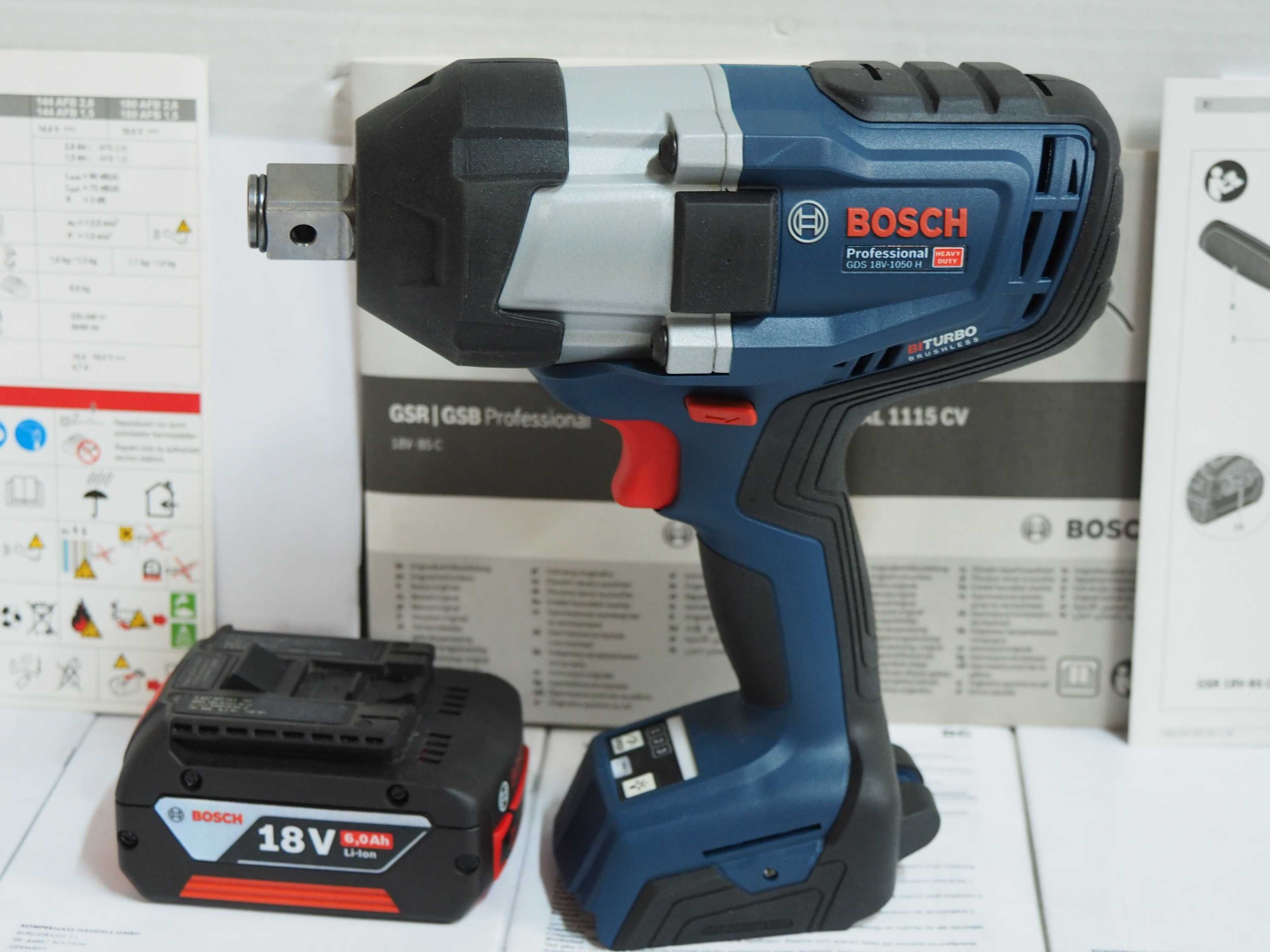 BOSCH GDS 18V-1050H klucz udarowy 3/4'' bateria 18v 6ah 1700Nm