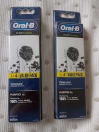 NOWE 8 sztuk Oral-B Pure Clean Black Charcoal Z Aktywnym Węglem