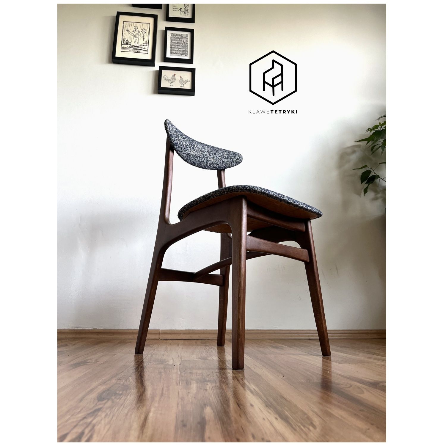 Krzesło Hałas 200-190 (po renowacji) #prl #vintage #design