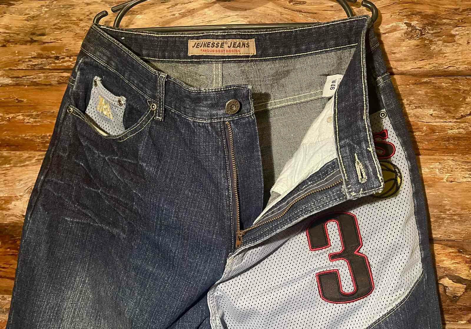 Spodnie jeansowe NBA dżinsy Jeunesse jeans XL szerokie rap hip hop