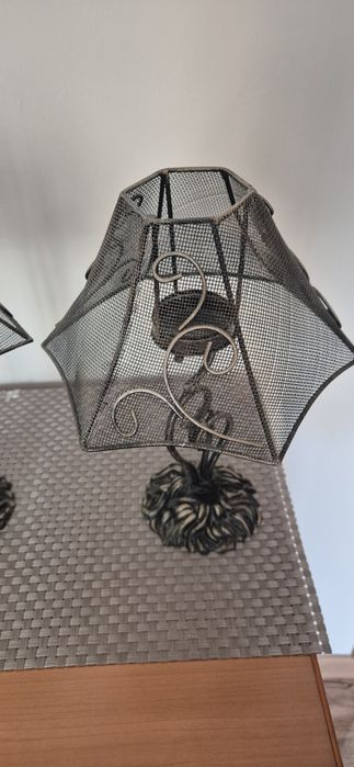 Lampki nocne z kłutego metalu 2 szt