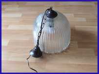 Duża szklana lampa sufitowa