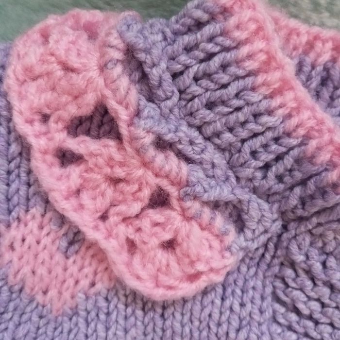 Kamizelka na drutach dla dziewczynki 98 bawełna