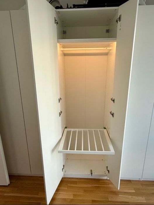 Szafa Ikea Pax biała 325x236 cm z oświetleniem