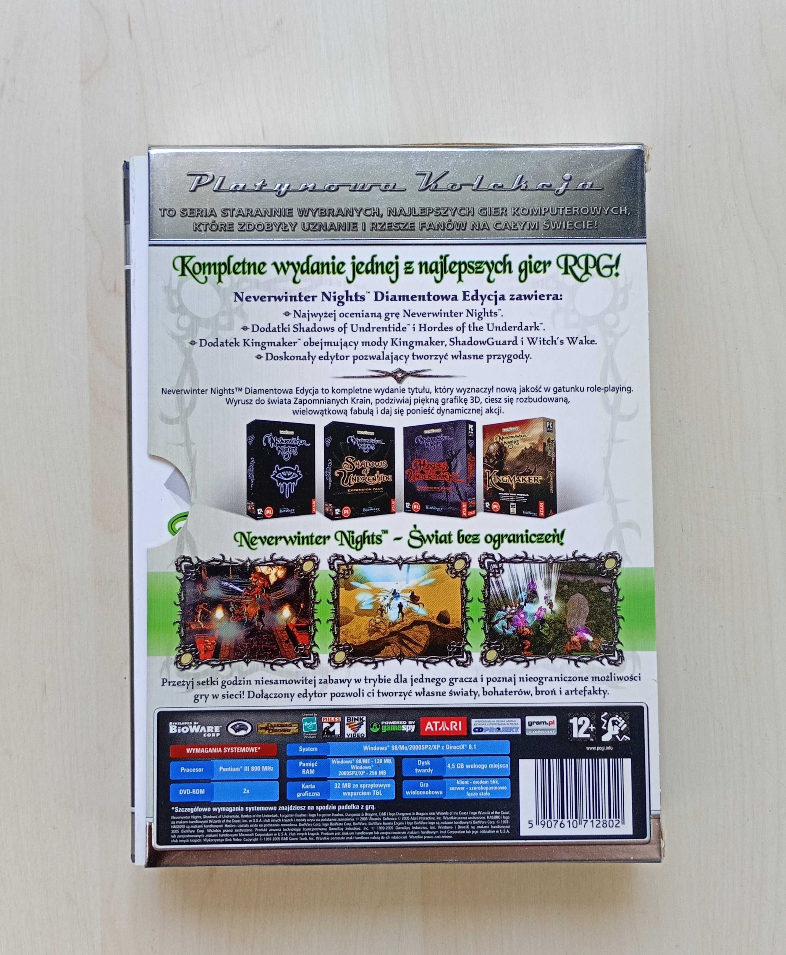 Gra Neverwinter Nights PC PL diamentowa edycja platynowa kolekcja