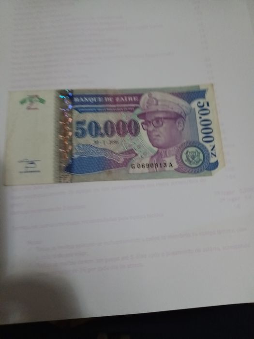 Notas do Zaire antigas