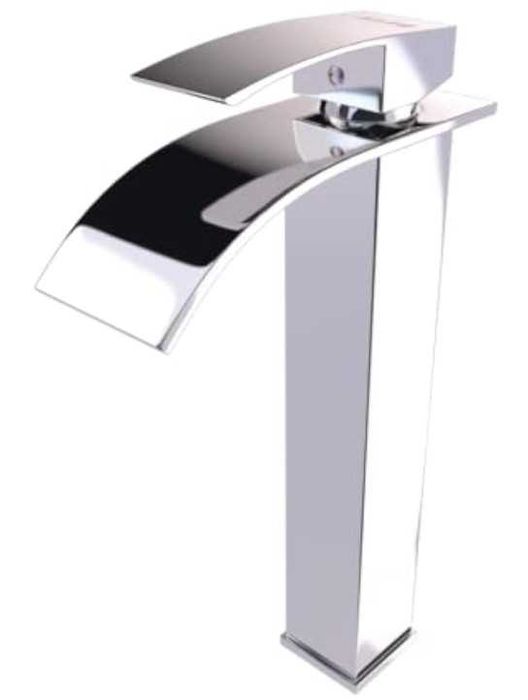 Wysoki kran łazienkowy Kadelg  + wąż 3/8" 60cm stal nierdzewna