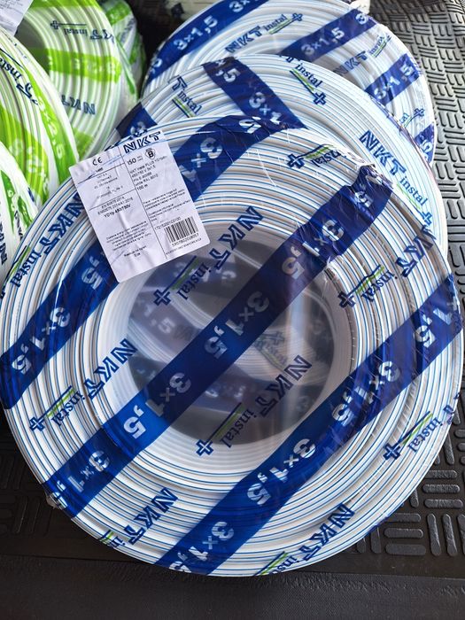 Przewód Nkt Elpar  ydyp 3x1,5  płaski podtynkowy