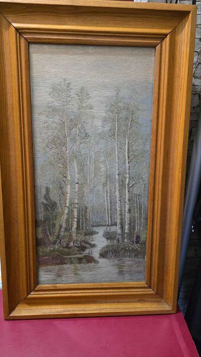 Картина ручной работы старая 1964 года