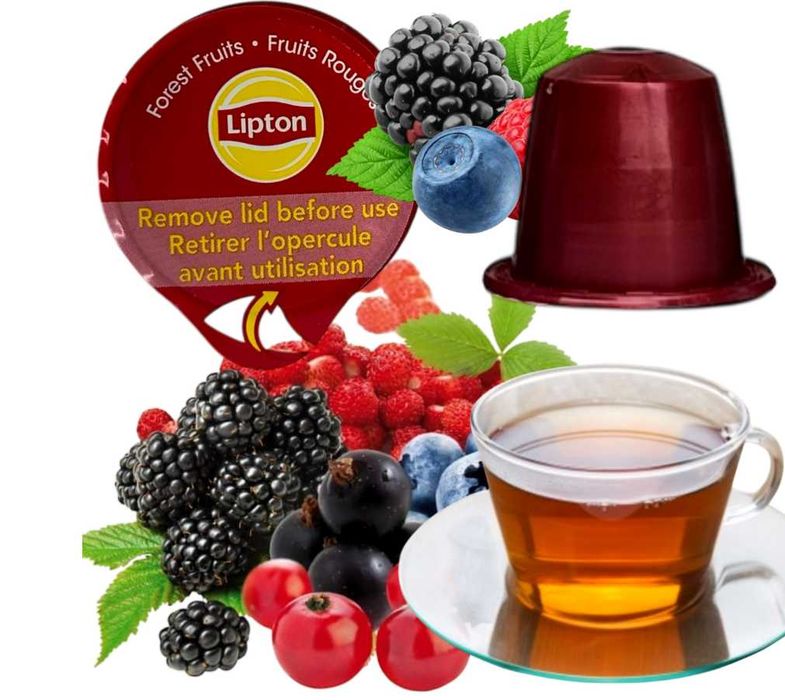 Herbata w kapsulkach do nespresso ekspresu kawa lipton owoce leśne 50