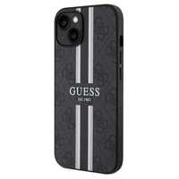 Etui Guess 4G Printed Stripes Magsafe Na Iphone 15 / 14 / 13 - Czarne