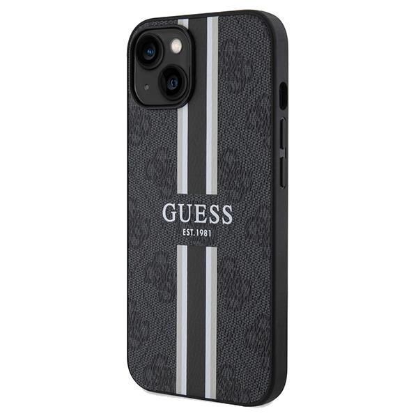 Etui Guess 4G Printed Stripes Magsafe Na Iphone 15 / 14 / 13 - Czarne