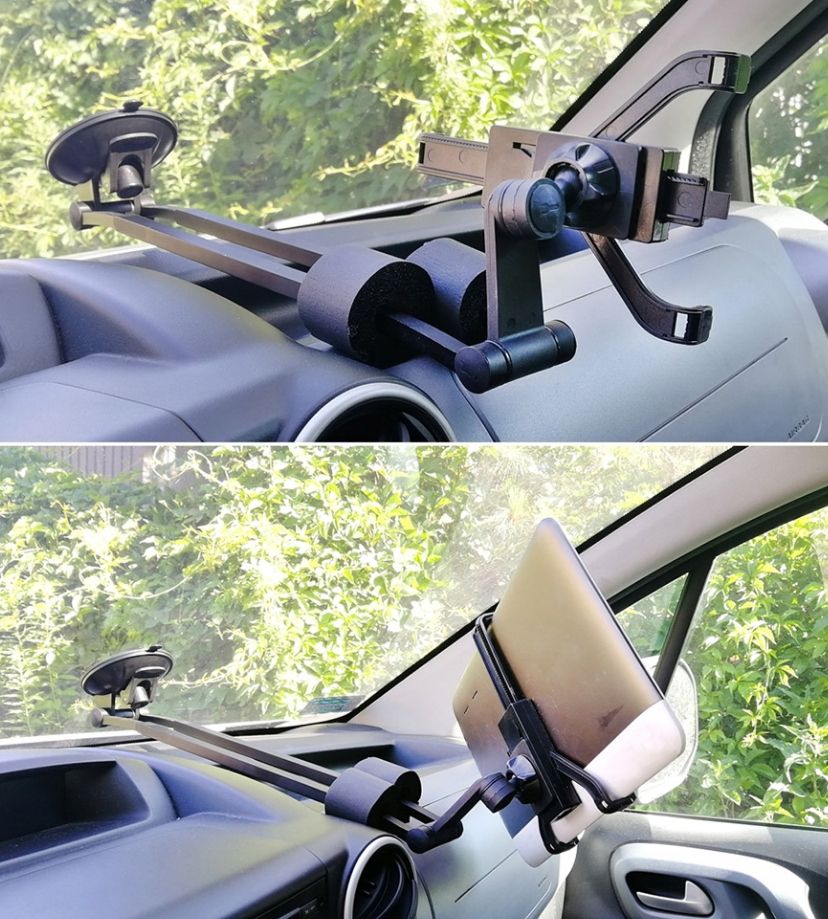 Uchwyt samochodowy na tablet do szyby deski 150cm
