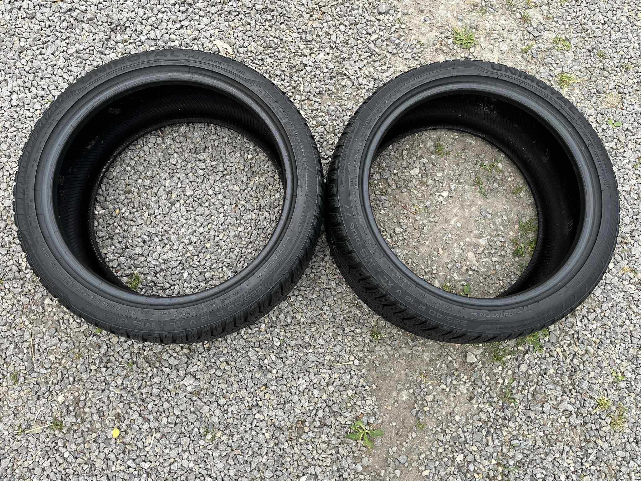 Opony 225/40R18 Uniroyal MS Plus 77 Zima 2sztuki 7,16mm bieżnika