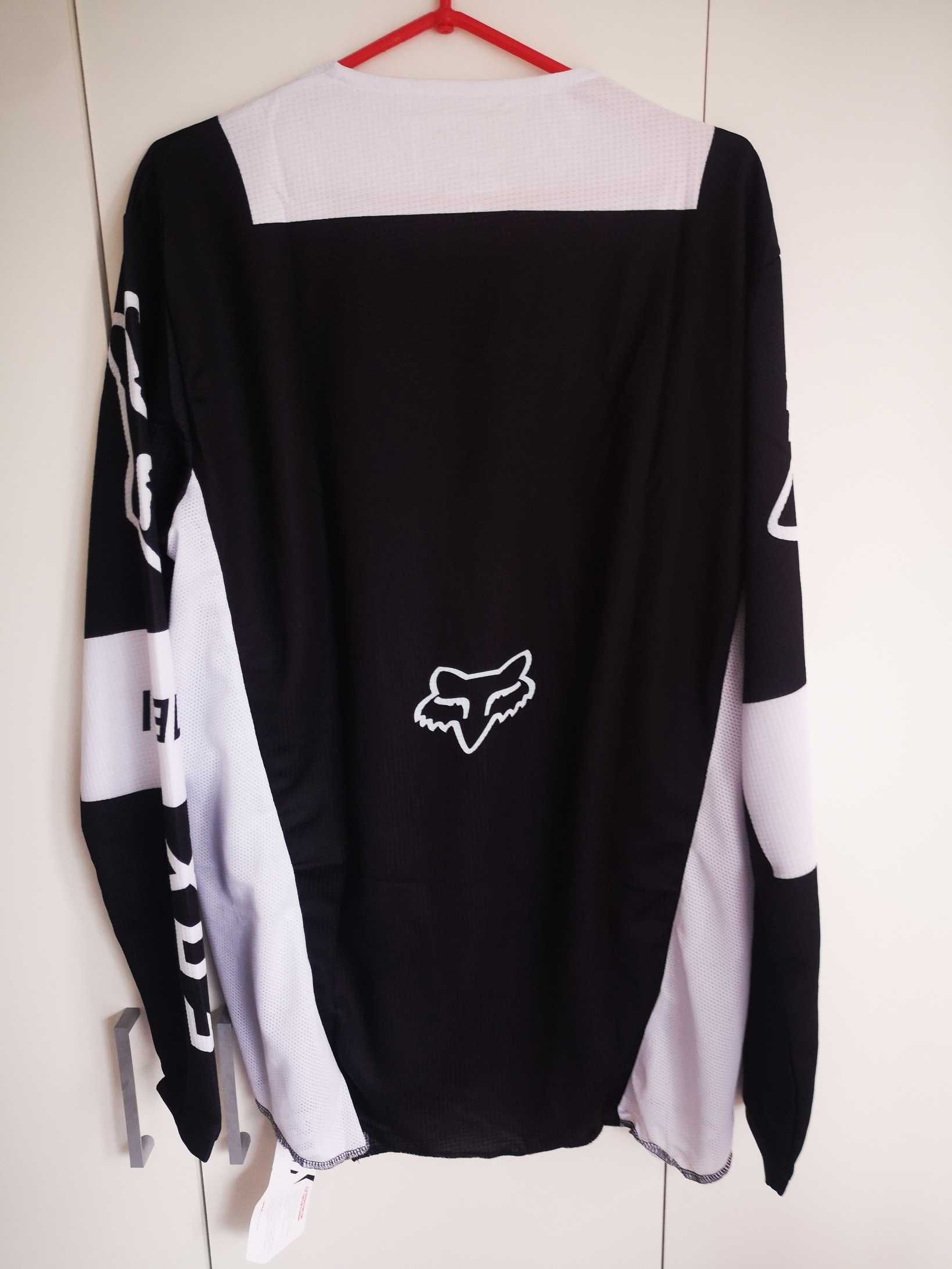 Strój FOX MX 180 (LUX Black White)(cross,quad,enduro,mtb,dh)