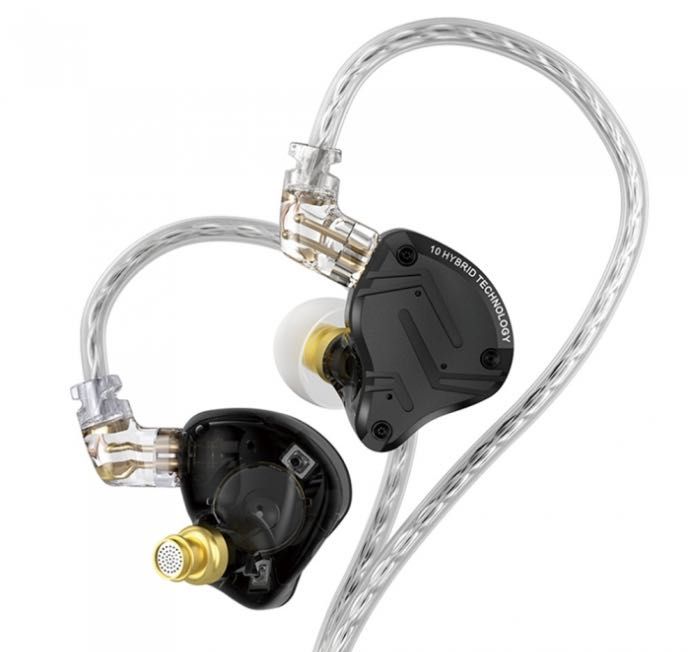 Słuchawki dokanałowe KZ ZS10 PRO X black, czarne, nowe, zafoliowane