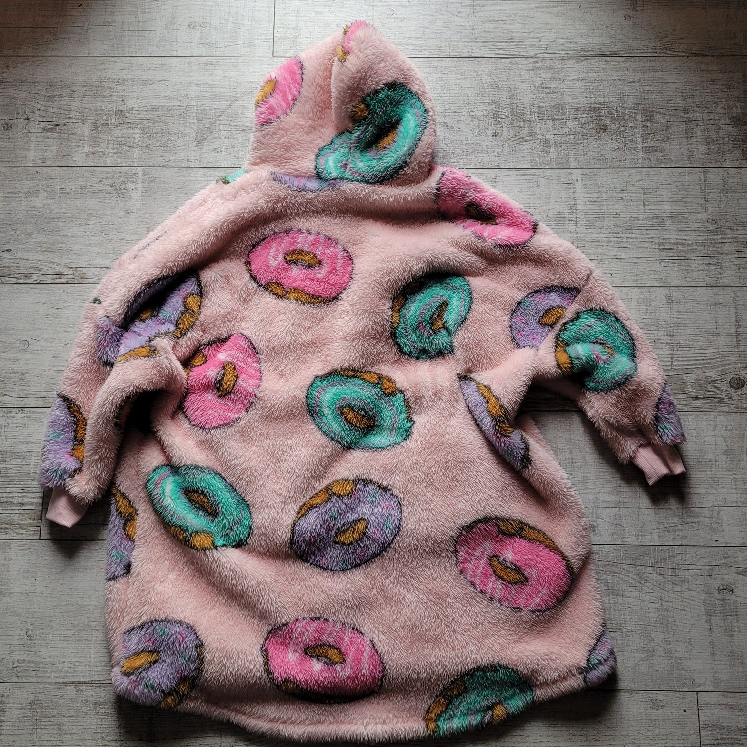 Bloozie, Snuddie, polar, różowa, ciepła bluza, donut, pączek, 6-14 lat