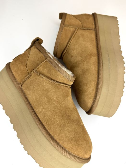 УГГИ из натуральной овчины и замши - 36 размер