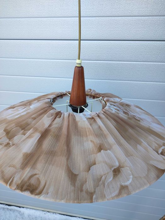 Tekowy żyrandol - lampa wisząca - Teak - Vintage - design - Dania -