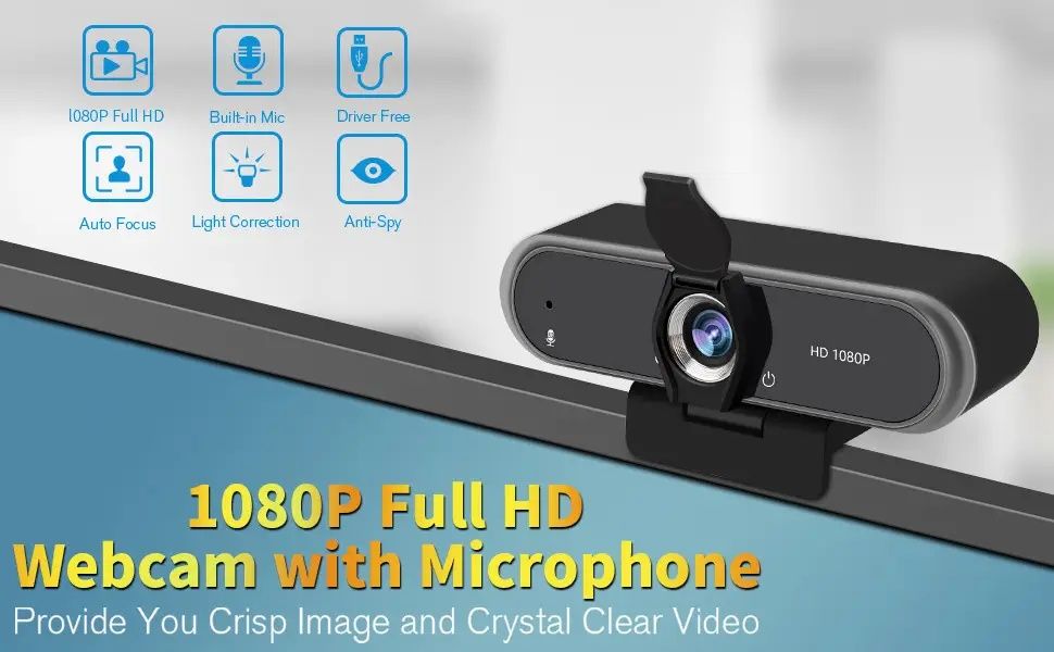 Веб-камера ISUDA C2 1080P со стереомикрофоном, веб-камера 1080P Full