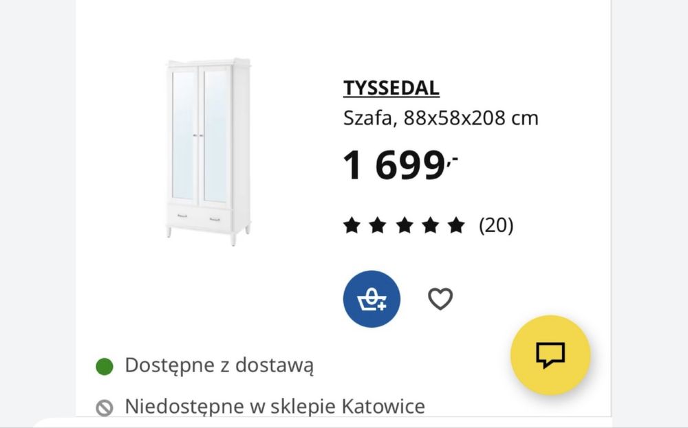 Biała szafa IKEA